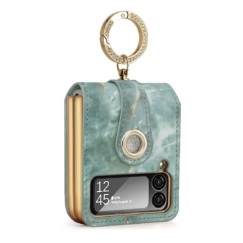 PC Metal Ring Holder Leather Case for Samsung Galaxy Z Flip - Premium Mobile Phone Cases from Dressmycell.com - Just $25! Shop now at Dressmycell.com PC Metal Ring Holder Leather Case for Samsung Galaxy Z Flip - Premium Mobile Phone Cases from Dressmycell.com - Just $25! Shop now at Dressmycell.com